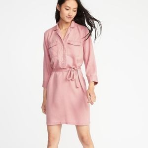 Pink tunic shirt dress